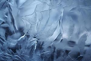 Abstract ice textures on car window in winter. Frosted Glass and Ice. A Textured Look. backgrounds and textures concept. photo