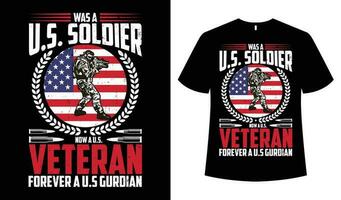 USA Veteran t-shirt Design Template Vector Image.