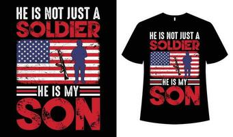 USA Veteran t-shirt Design Template Vector Image.