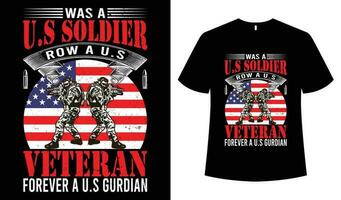 USA Veteran t-shirt Design Template Vector Image.