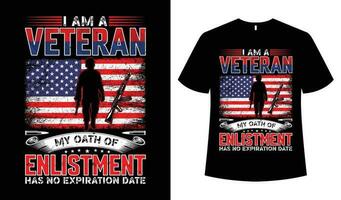 USA Veteran t-shirt Design Template Vector Image.