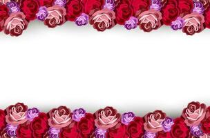 Rose background, Valentine's Day romantic concept. vector