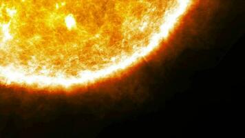 astratto parte inferiore giusto parte di sole solare sistema video