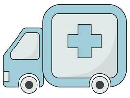 Ambulance Flat Icon vector