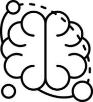 Brain idea symbol icon vector image. Illustration of the creative intelligence think design image