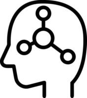 Brain idea symbol icon vector image. Illustration of the creative intelligence think design image