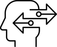 Brain idea symbol icon vector image. Illustration of the creative intelligence think design image