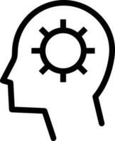 Brain idea symbol icon vector image. Illustration of the creative intelligence think design image