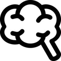 Brain idea symbol icon vector image. Illustration of the creative intelligence think design image