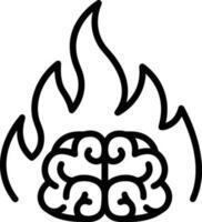 Brain idea symbol icon vector image. Illustration of the creative intelligence think design image