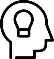 Brain idea symbol icon vector image. Illustration of the creative intelligence think design image