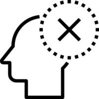 Brain idea symbol icon vector image. Illustration of the creative intelligence think design image