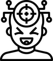 Brain idea symbol icon vector image. Illustration of the creative intelligence think design image