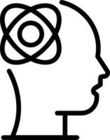 Brain idea symbol icon vector image. Illustration of the creative intelligence think design image