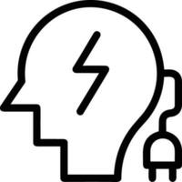 Brain idea symbol icon vector image. Illustration of the creative intelligence think design image