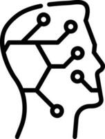 Brain idea symbol icon vector image. Illustration of the creative intelligence think design image