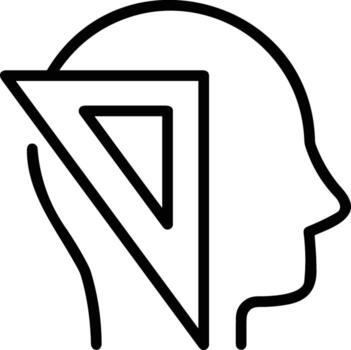 Brain idea symbol icon vector image. Illustration of the creative intelligence think design image