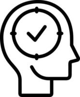 Brain idea symbol icon vector image. Illustration of the creative intelligence think design image