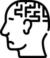 Brain idea symbol icon vector image. Illustration of the creative intelligence think design image