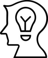 Brain idea symbol icon vector image. Illustration of the creative intelligence think design image