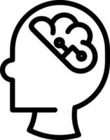 Brain idea symbol icon vector image. Illustration of the creative intelligence think design image