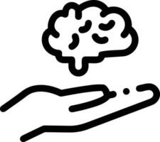 Brain idea symbol icon vector image. Illustration of the creative intelligence think design image