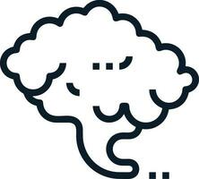 Brain idea symbol icon vector image. Illustration of the creative intelligence think design image