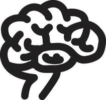 Brain idea symbol icon vector image. Illustration of the creative intelligence think design image