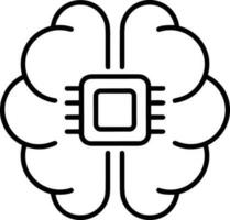 Brain idea symbol icon vector image. Illustration of the creative intelligence think design image