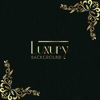 Decorative corner gold title frame isolated on dark  color background classic ornament vector