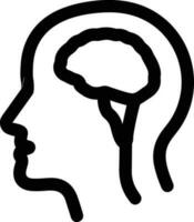 Brain idea symbol icon vector image. Illustration of the creative intelligence think design image