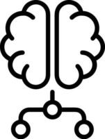Brain idea symbol icon vector image. Illustration of the creative intelligence think design image