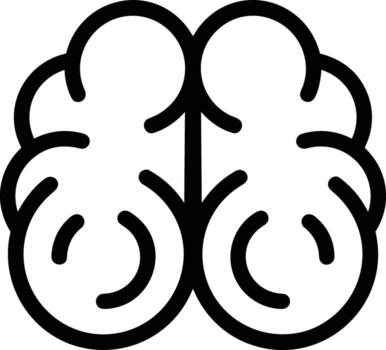 Brain idea symbol icon vector image. Illustration of the creative intelligence think design image