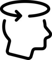 Brain idea symbol icon vector image. Illustration of the creative intelligence think design image