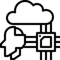 Brain idea symbol icon vector image. Illustration of the creative intelligence think design image