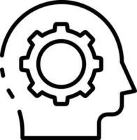 Brain idea symbol icon vector image. Illustration of the creative intelligence think design image