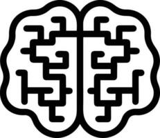 Brain idea symbol icon vector image. Illustration of the creative intelligence think design image