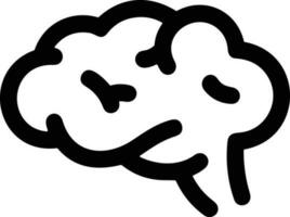 Brain idea symbol icon vector image. Illustration of the creative intelligence think design image