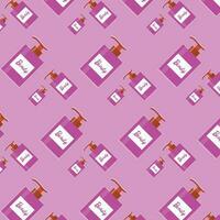 Pink Cosmetic Seamless Pattern Background vector