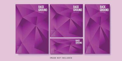 Background Gradient Abstract Geometric Flyer and Social media Bundle Set vector