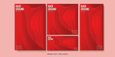 Background Gradient Abstract Geometric Flyer and Social media Bundle Set vector