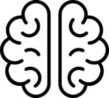 Brain idea symbol icon vector image. Illustration of the creative intelligence think design image