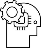 Brain idea symbol icon vector image. Illustration of the creative intelligence think design image