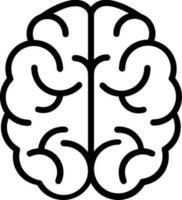 Brain idea symbol icon vector image. Illustration of the creative intelligence think design image