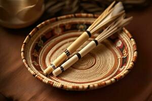 Baskets and Arrows - Traditional craftsmanship on display photo