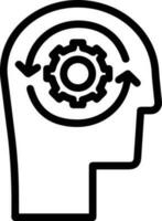 Brain idea symbol icon vector image. Illustration of the creative intelligence think design image