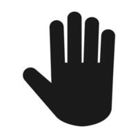 Stop hand palm outline vector icon for your website design, logo, app, UI. illustration