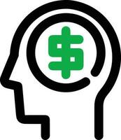 Brain idea symbol icon vector image. Illustration of the creative intelligence think design image