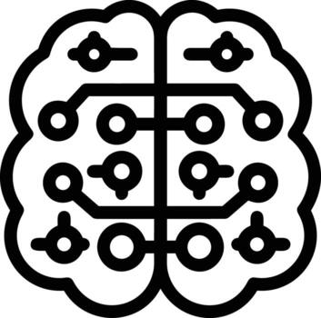 Brain idea symbol icon vector image. Illustration of the creative intelligence think design image