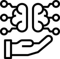 Brain idea symbol icon vector image. Illustration of the creative intelligence think design image